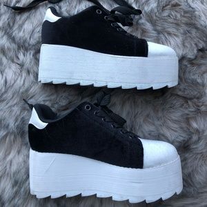 Dolls Kill | Lala Velvet Platform Sneakers